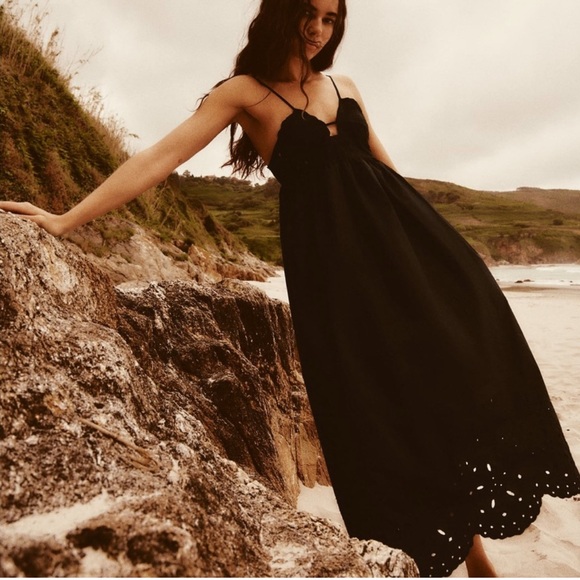 Zara Dresses & Skirts - Zara Black Spaghetti Strap Sundress Maxi